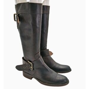 Destroy Boots Womens EU 37 US 6.5-7 Brown Leather Riding Harness Buckle Spain